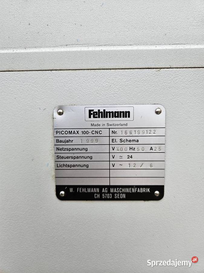 Frezarka Fehlmann Picomax 100CNC w złomu Trzebień