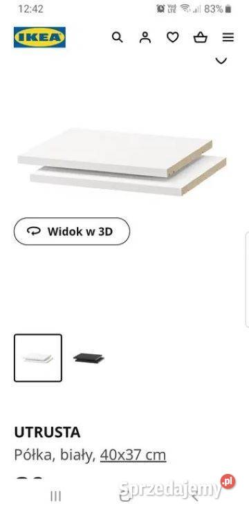 IKEA Utrusta 40x37 półki dwie 40cm