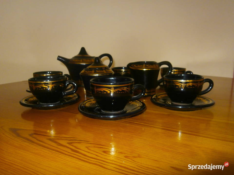 Serwis kawowy sygnowany 9 ładny stan PRL Łódź