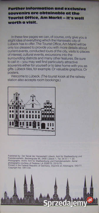 Lubeck Travemunde mapa miasta i informator Limanowa