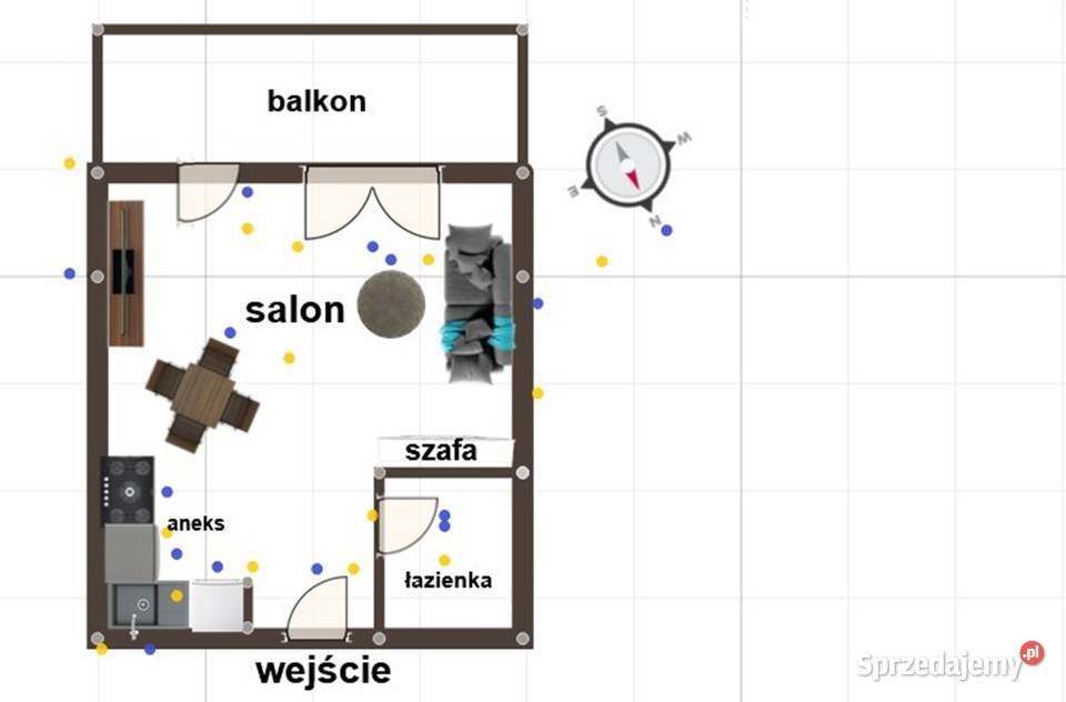 Do wynajęcia kawalerka 33m2 Krzyki Ślężna tuż dolnośląskie Wrocław