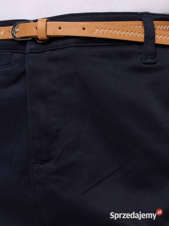NOWA spódnica mini z paskiem granatowa