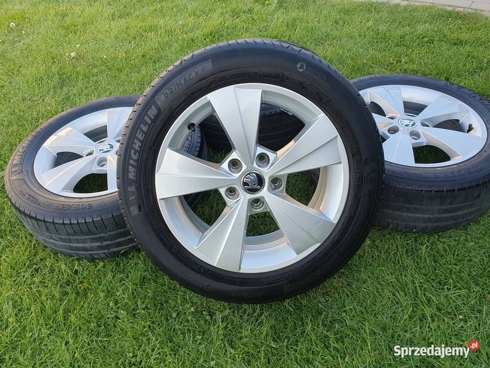 Felgi skoda 5x112 aluminiowe z oponami 2055516 Oleśnica