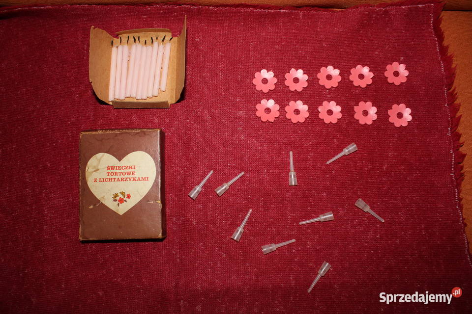 Świeczki tortowe z lichtarzykami PRL Chorzów