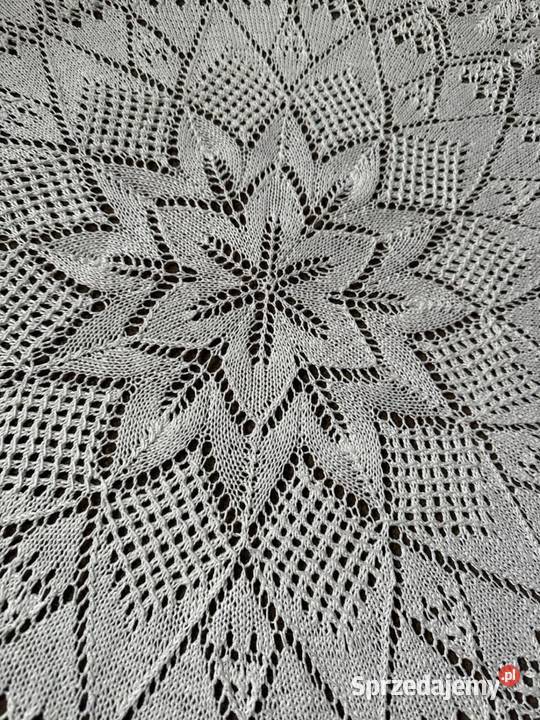 obrus okrągły szydełkowy rękodzieło śląskie Zabrze