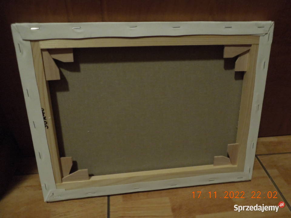 obraz olejny pejzaz zimowy stary młyn Częstochowa