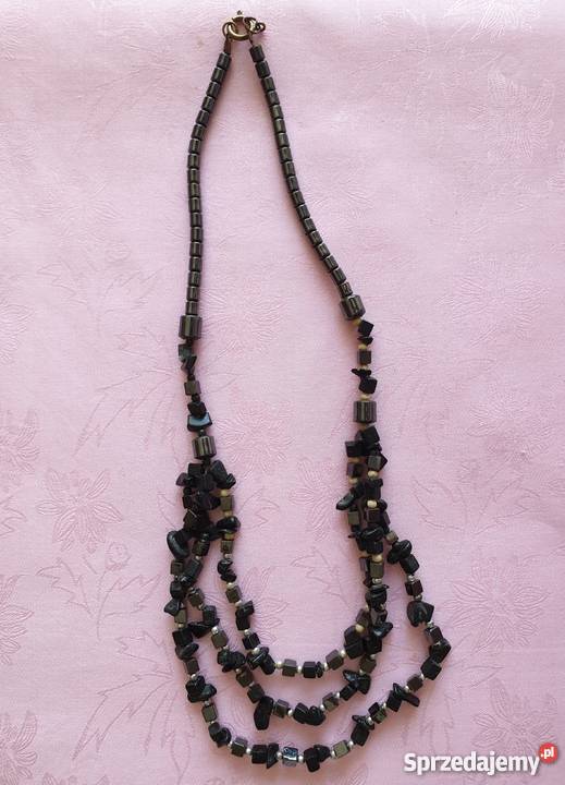 Potrójny naszyjnik z hematytu Kraków