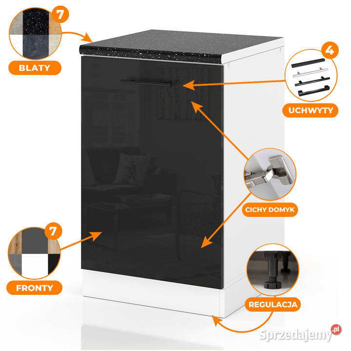 Szafka Kuchenna Stojąca Z Blatem Modułowa 50 Elbląg