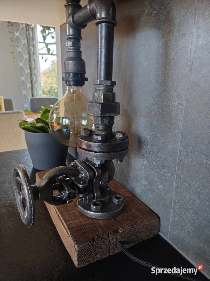 Unikatowa industrialna lampa steampunk retro Tuszyn