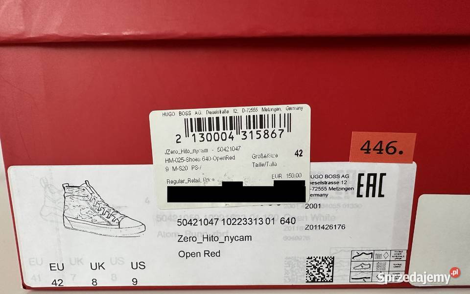 HUGO BOSS trampki sportowe męskie rozmiar 42 Szczecin