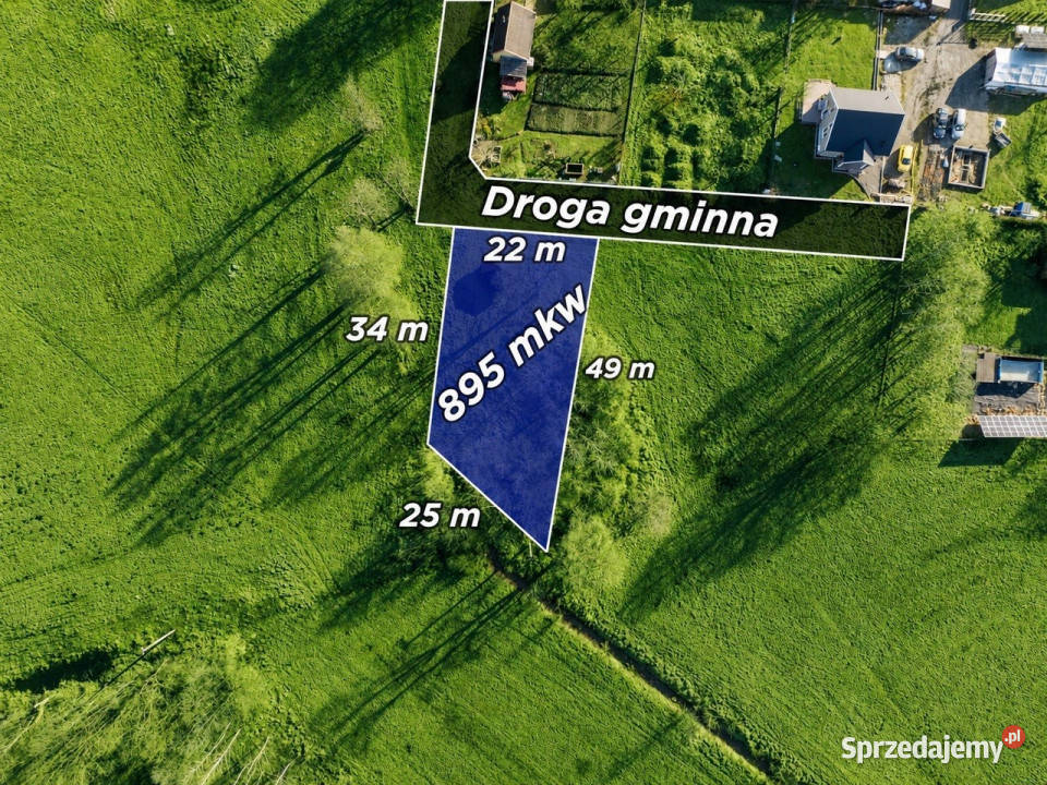 Dwie działki budowlane 9 ar i 951 ar Media małopolskie Borek