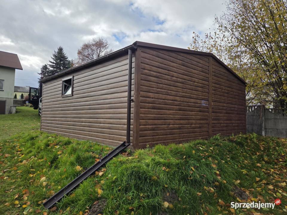 Garaż Blaszany dwustanowiskowy 6x58 Ciemny Dom i Ogród Bielsk Podlaski