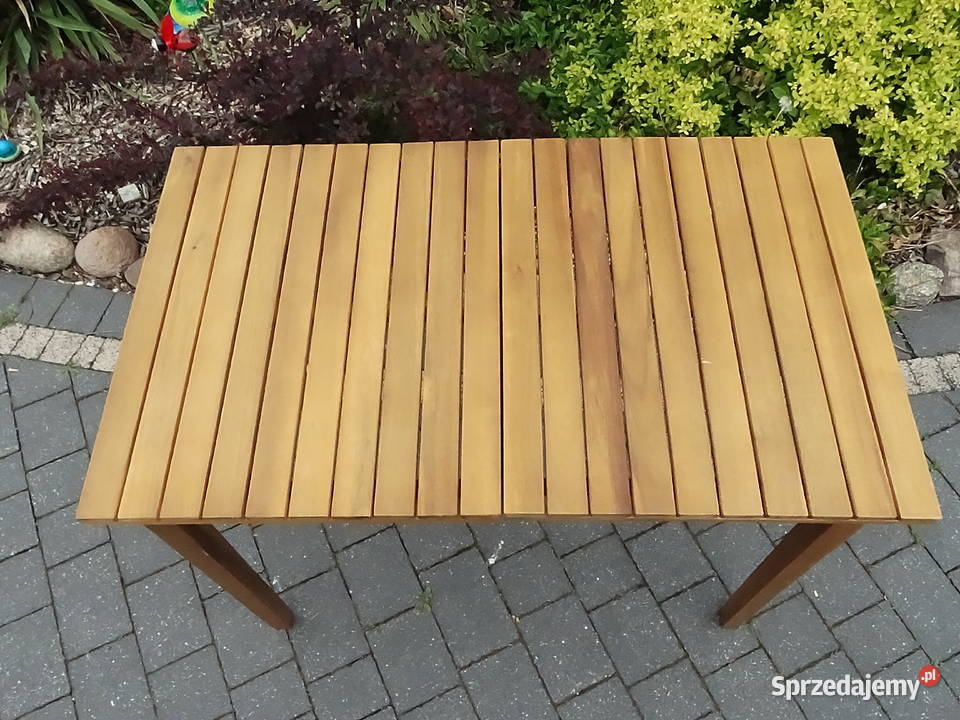 Solidny stół ogrodowy DREWNO FSC Składany 100x60 lubelskie Biłgoraj
