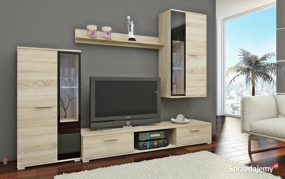 meblościanka salsa plus szafa trzydrzwiowa z