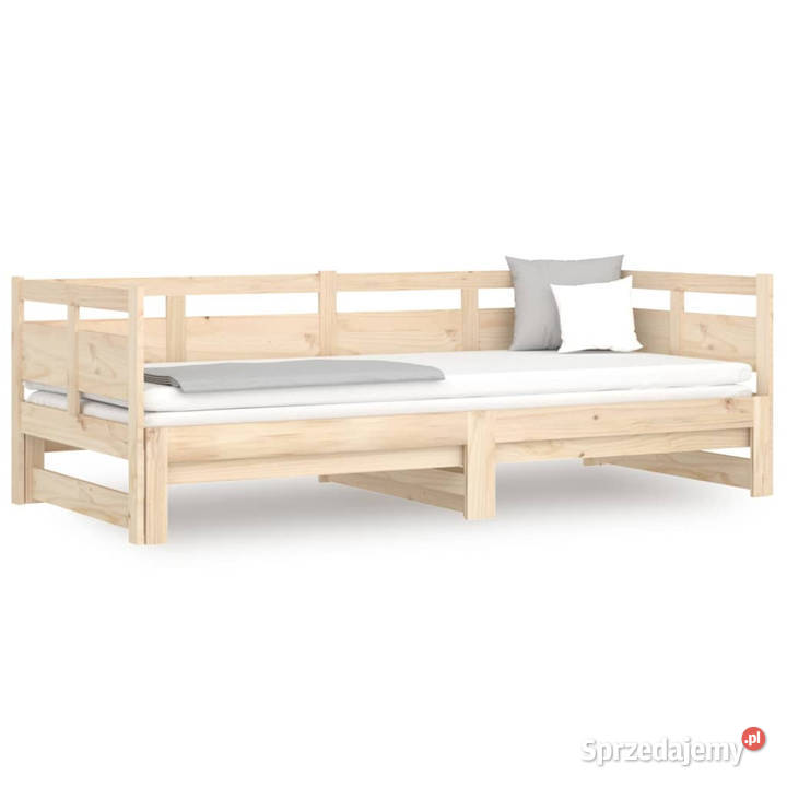 Łóżko rozsuwane lite drewno sosnowe 2x80x200 Łóżka
