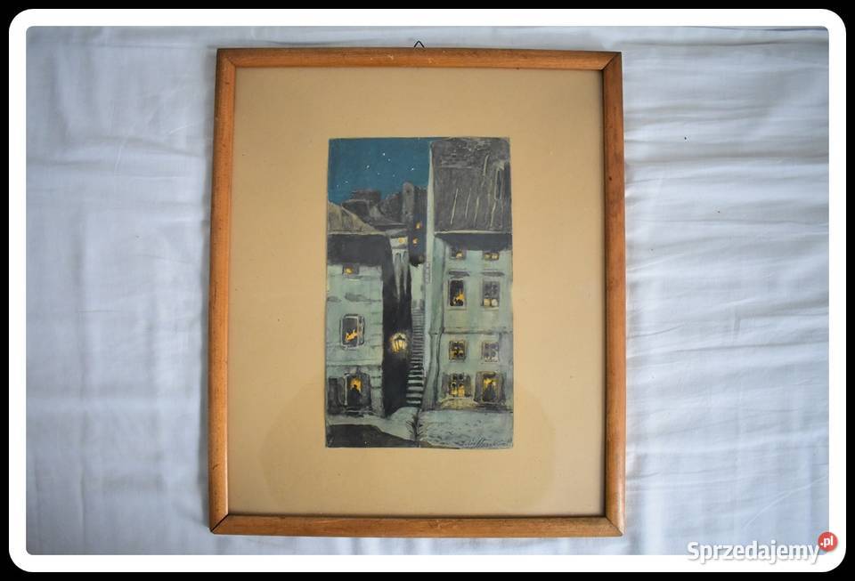 Zofia Stankiewicz obraz Kamienne schodki w ramie Płock sprzedam