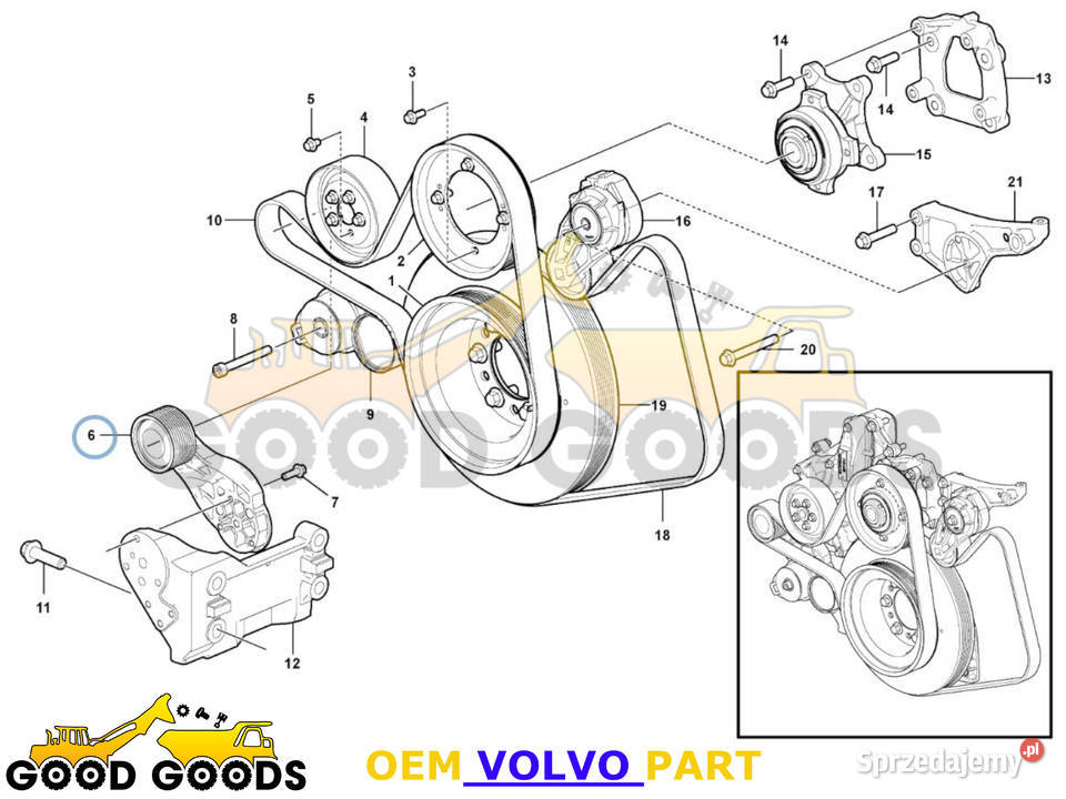 VOLVO NAPINACZ PASKA 21766717 21153968 20521447 Motoryzacja