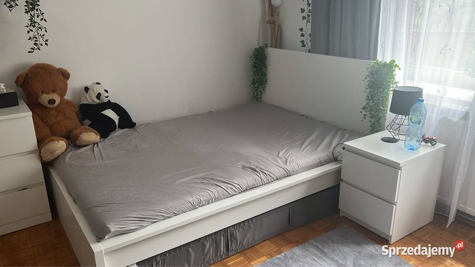 Łóżko malm z materacem z dwoma szufladami I ledy Łóżka Legionowo