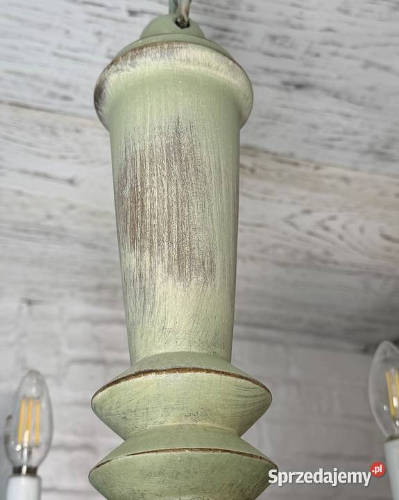 Żyrandol vintage styl prowansalski pastelowy Lampy wiszące Lampy wiszące Poznań sprzedam