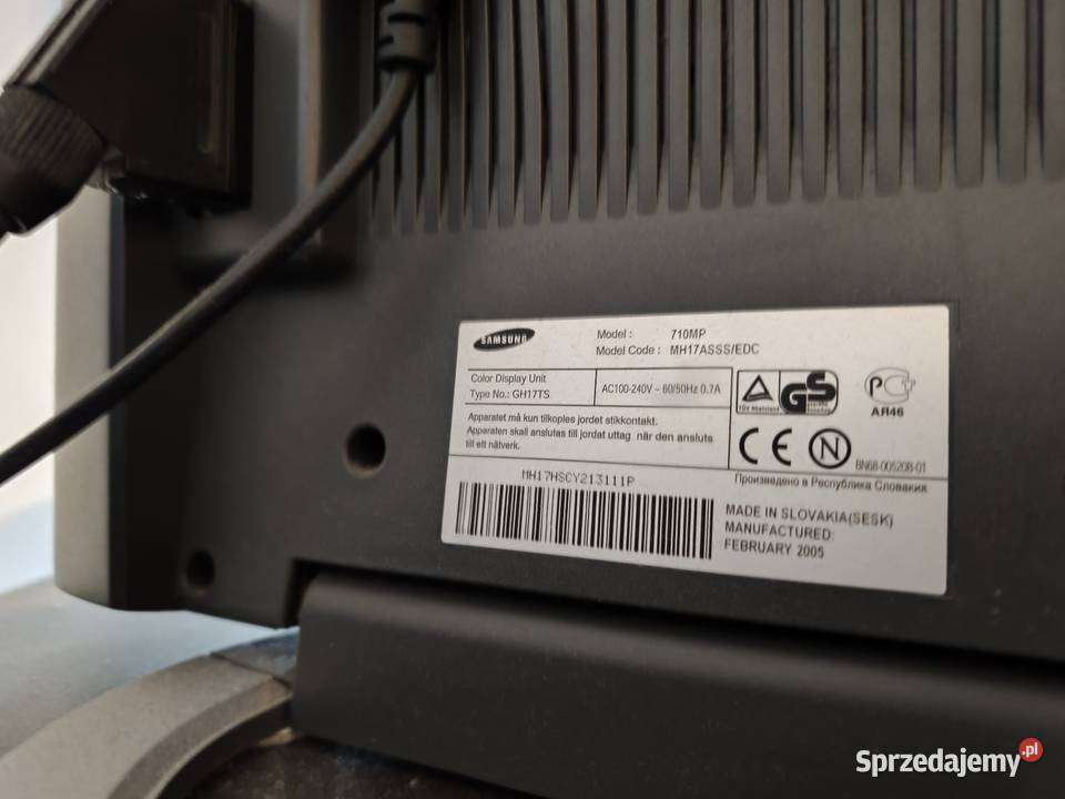Telewizot i monitor Samsung 710 17 s-video Lublin sprzedam