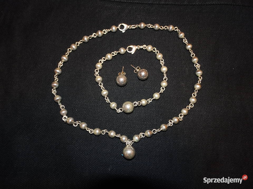 naszyjnik bransoleta kolczyki srebrne Warszawa