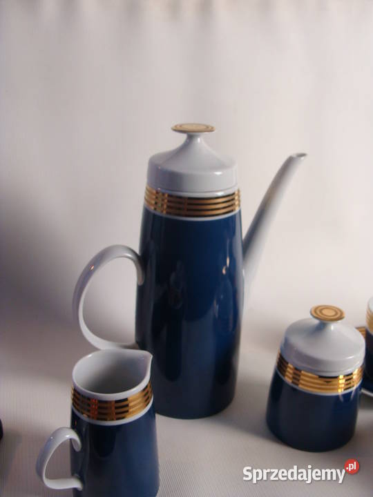 serwis do mokki LICHTE Fine Niemcy lat 60 te Porcelana i szkło Wrocław