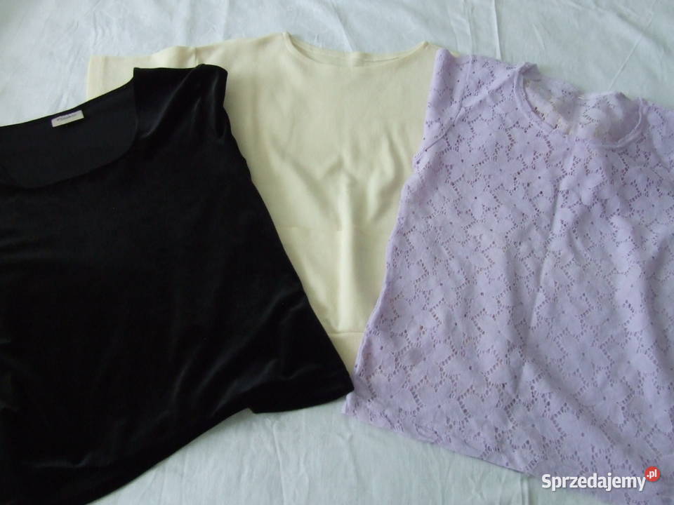 Bluzeczka liliowa ecri czarna R 38 40
