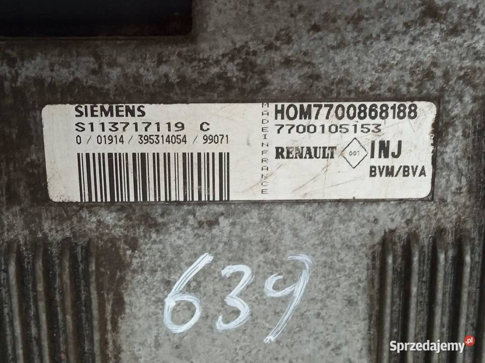 STEROWNIK SILNIKA 7700105153 20 B 114 Renault