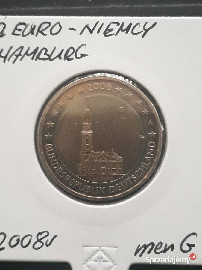 2 Euro NiemcyHamburg2008 r men G wielkopolskie Konin