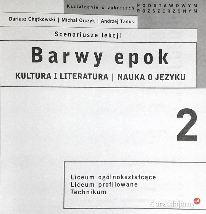 Barwy epok 2 Nauka o języku D Chętkowski M miękka Chełm