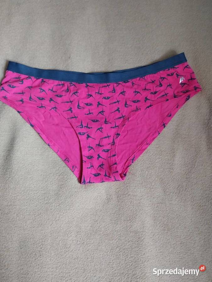 Biustonosz 75 F i 4 pół stringi w rozmiarze XL