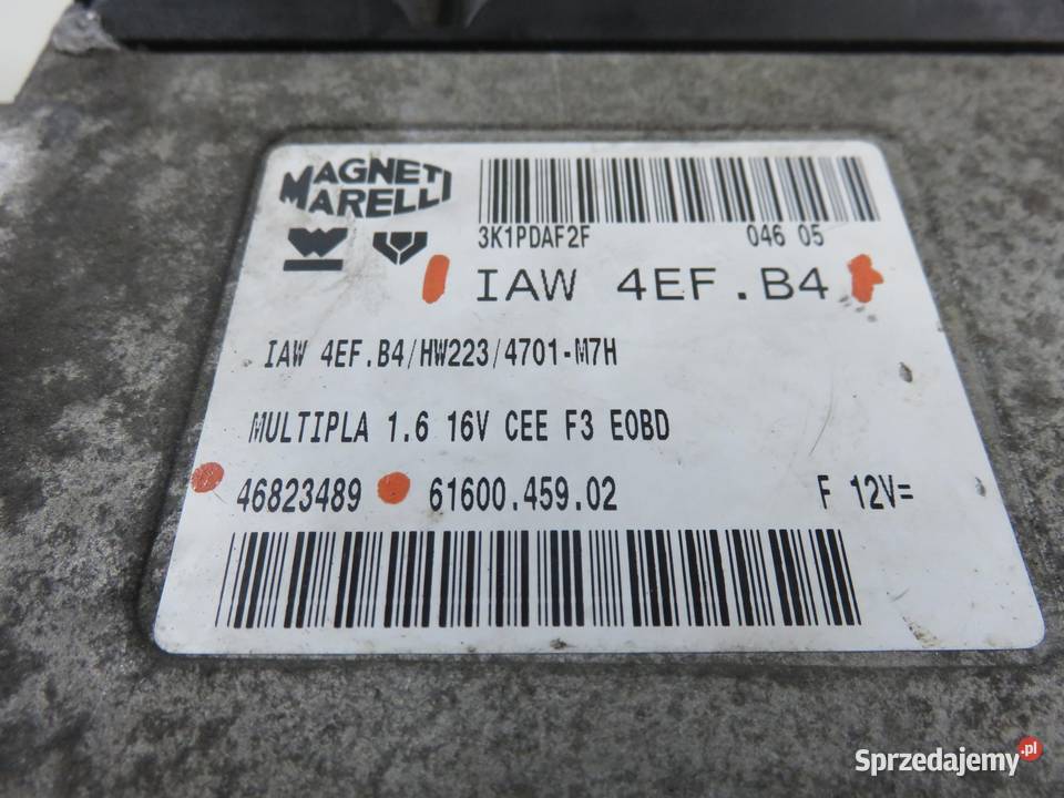 STEROWNIK FIAT MULTIPLA 186 16 182 B6000 osobowe