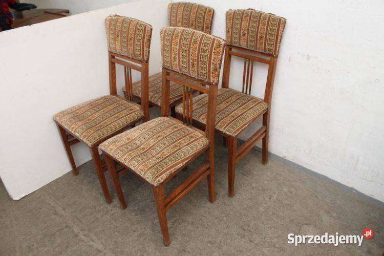 Stylowe, zabytkowe krzesła - komplet 4 sztuki. 10732