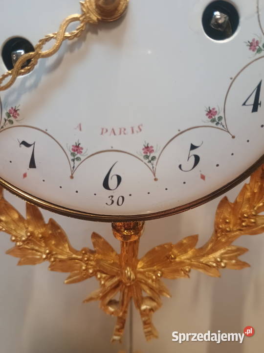 Zegar kominkowy Ludwik XVI typ portykowy Francja