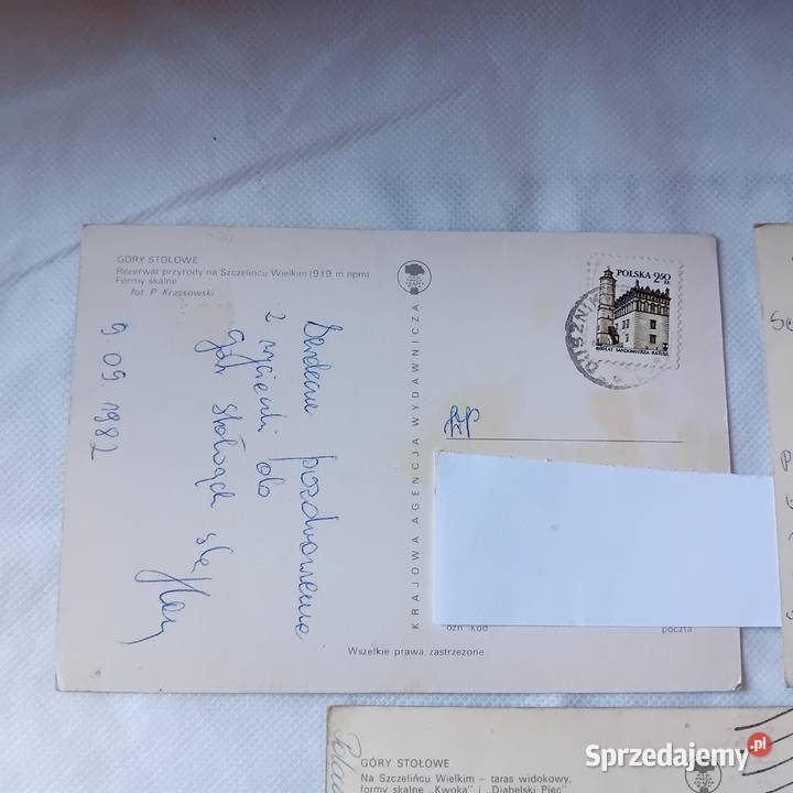 Zestaw 3 pocztówek Góry Stołowe KAW 197582 r Koźminek