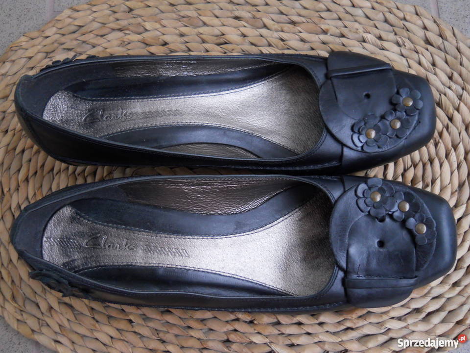 Clarks 100 Skóra wygodne Półbuty Skórzane Łęczna