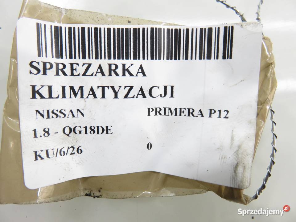 KOMPRESOR KLIMATYZACJI NISSAN PRIMERA P12 18 osobowe Kompresory klimatyzacji