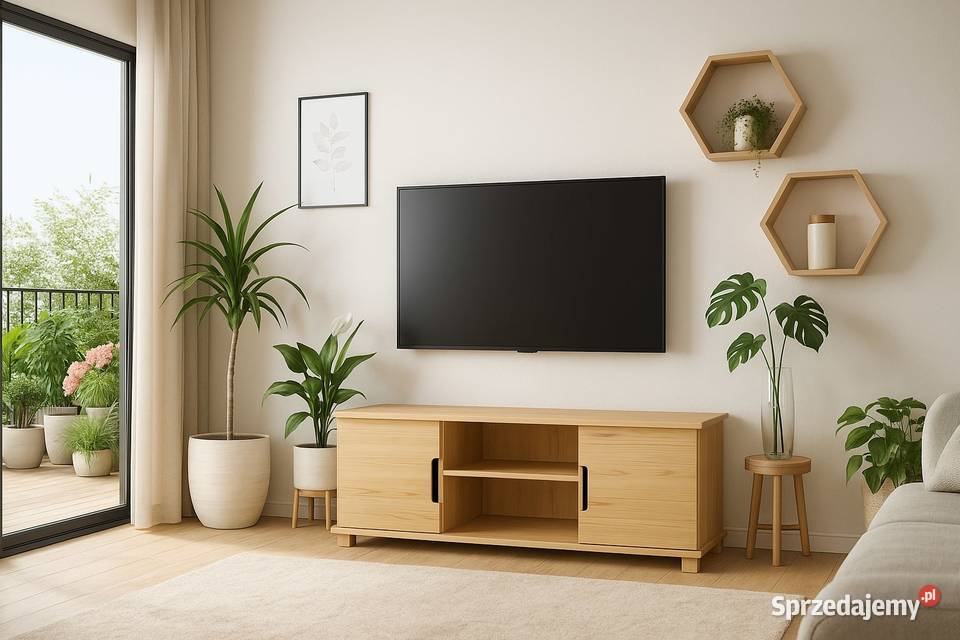 Drewniana szafka pod TV EKO 6