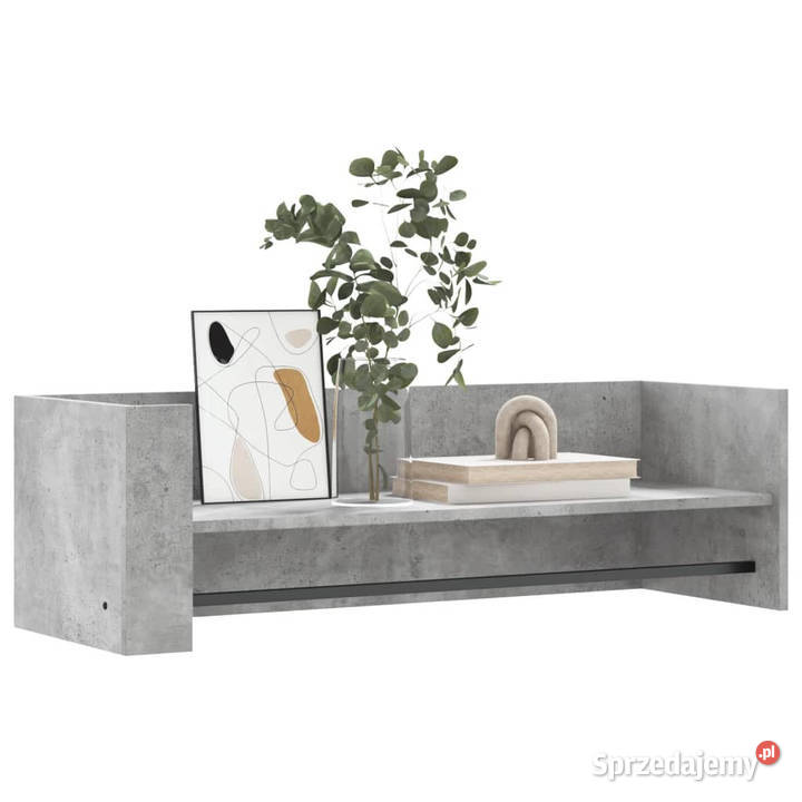 Półka ścienna szarość betonu 100x35x305 WM848461 Warszawa