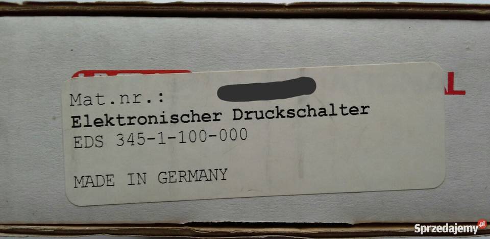 Elektroniczny przekaźnik ciśnienia Hydac EDS 345 Zabrze sprzedam