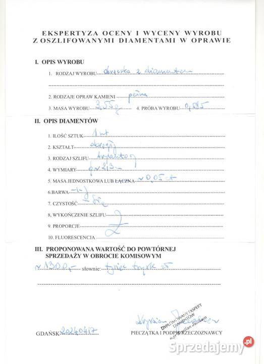 Złota Obrączka Próby 585 355g Rozmiar 20 Diament złoto warmińsko-mazurskie Elbląg