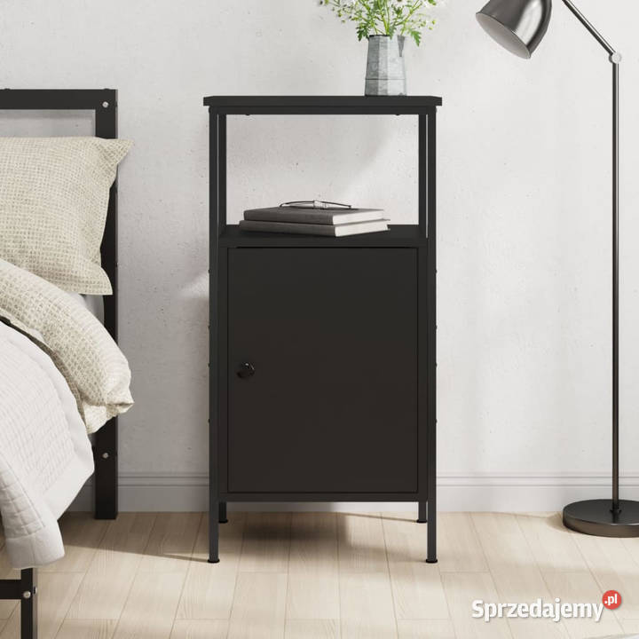Szafka nocna czarna 41x31x80 materiał mazowieckie Warszawa