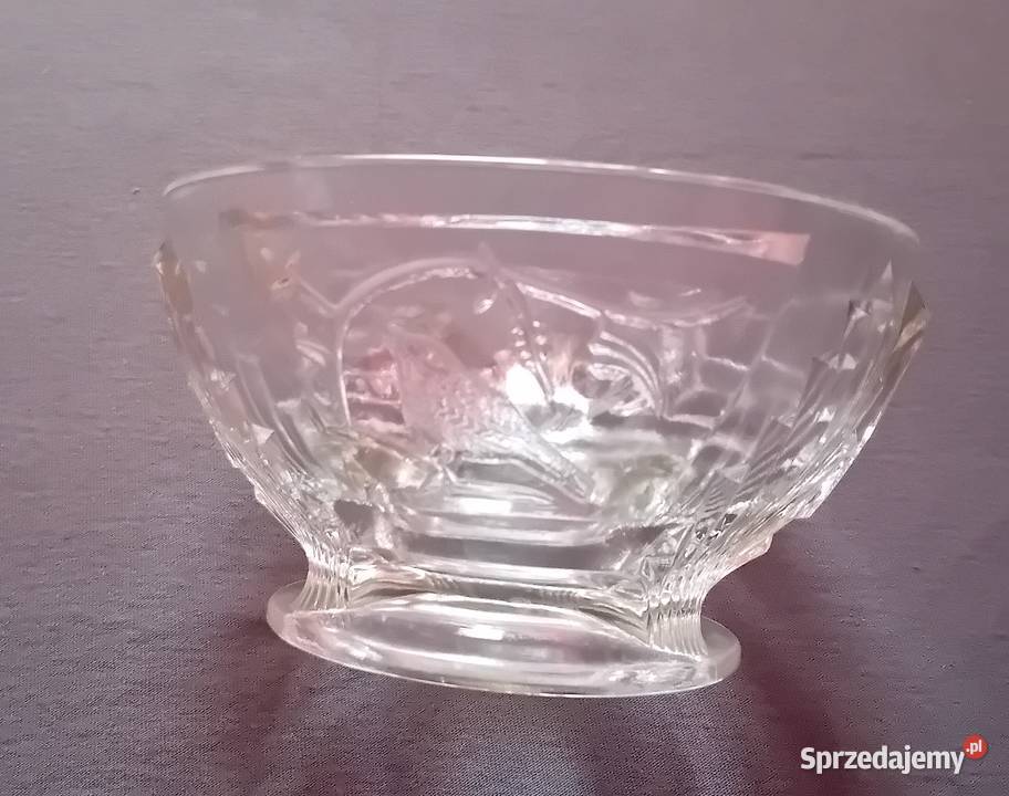 Pucharek cukiernica z ptaszkiem na gałęzi Art wielkopolskie Koźminek