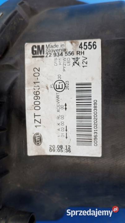 LAMPA PRAWY PRZÓD EU 22934556 XENON OPEL Lampy przednie Nowy Tomyśl