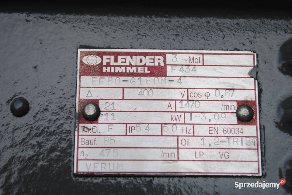 Motoreduktor kołnierzowy 11kw 475obr FLENDER Kargowa sprzedam