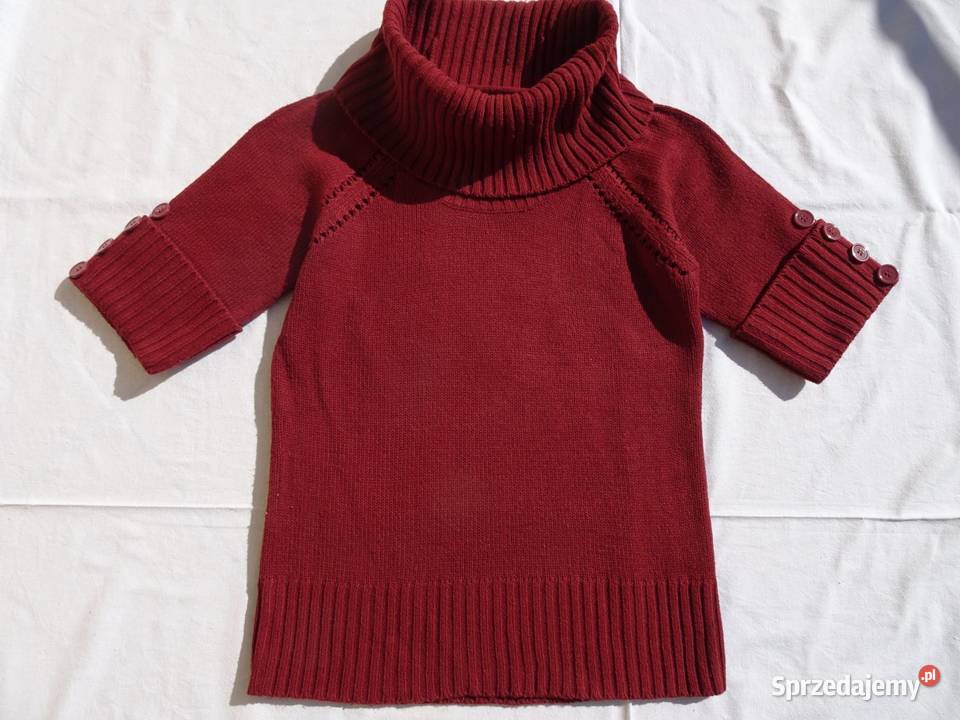 ZEEMAN Bordowy Sweter duży Golf 36 38 Coguette Nowy Sącz