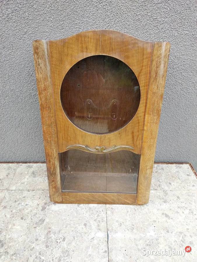 Mała stara szafka witrynka z obudowy starego Antyki Tczew