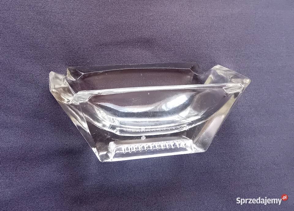 Popielniczka art deco ze szkła bezbarwnego około Porcelana i szkło Koźminek