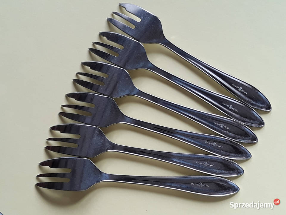 Widelczyki deserowe Polwid sztućce PRL Dąbrowa Górnicza