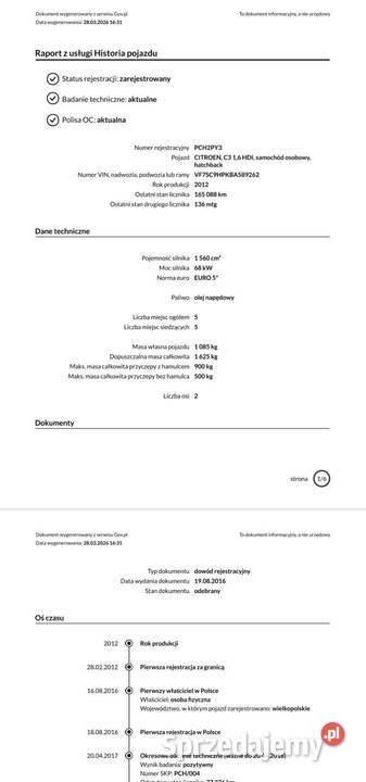 CITROEN C3 II 16 HDI PRZEBIEG 174 Zadbany diesel